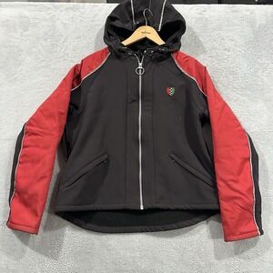 Corazzo Motorcycle Riding Racing Full Zip Women L Black Red Canada Made Padding